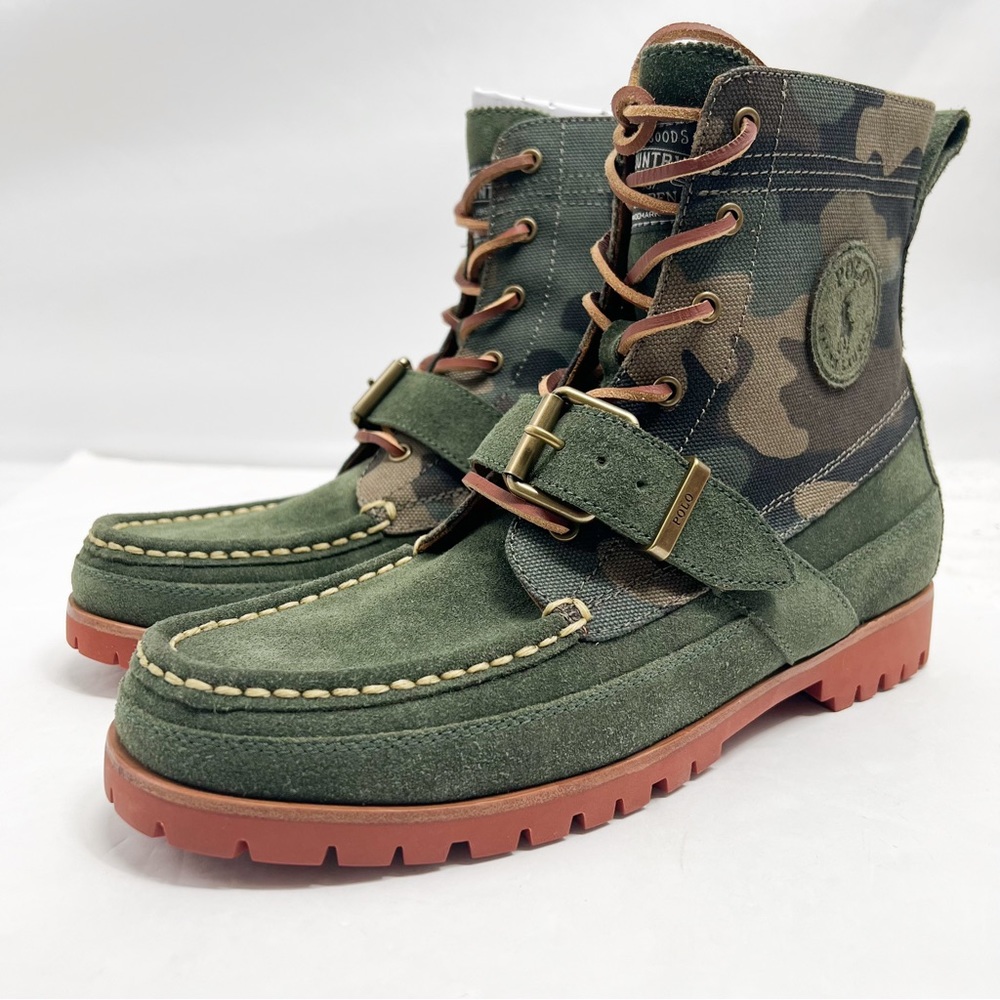 Polo Ralph Lauren Ranger Suede and Camo Canvas Boots - Picture 4 of 16